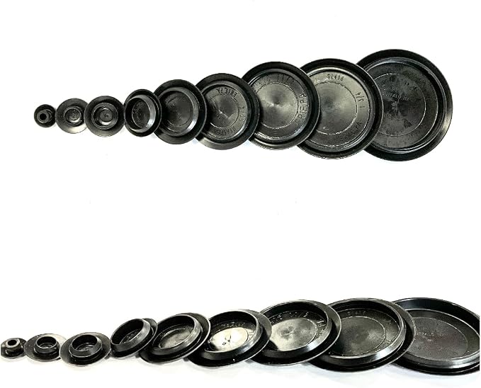 9 Piece Flush Mount Black Hole Plug Assortment - Image 2