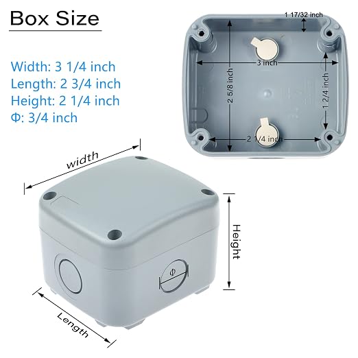 Project Box ABS Plastic Grey Junction Box IP66 Waterproof DIY Electronic | 3.25 - Image 4