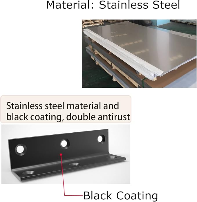 L Bracket, Heavy Duty Corner Brace, Stainless Steel Corner Bracket, Metal Braces - Image 4