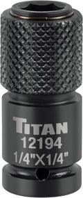 Titan 12194 1/4-Inch to 1/4-Inch Hex Drive Quick-Change Impact Adapter by Titan