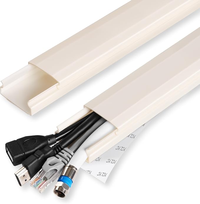 PVC Cord Hider Cable Management Wall, 62.8in TV Cable Hider | Paintable Cable by YCLYC