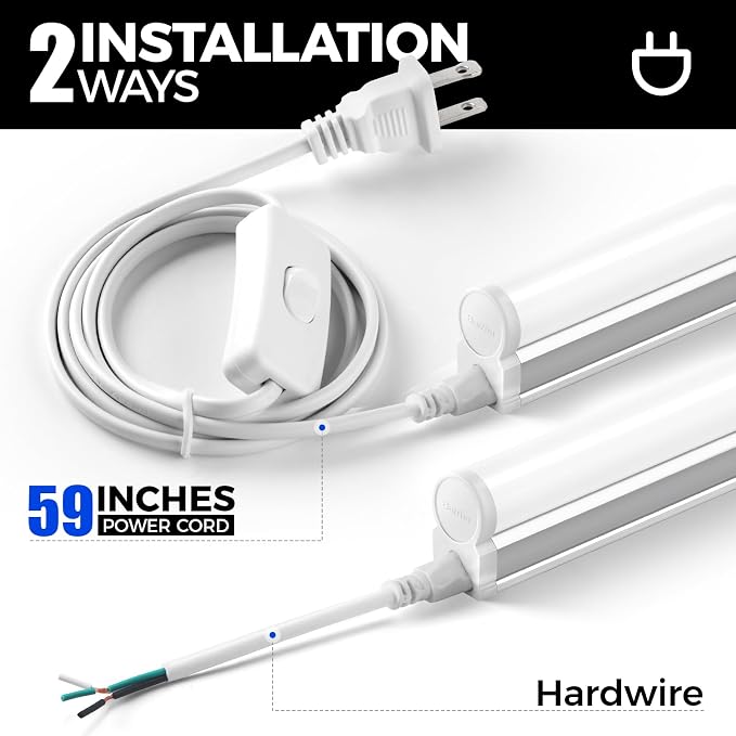 Barrina 6 Pack LED T5 Integrated Single Fixture 1FT, 6500K | Linkable Under - Image 6