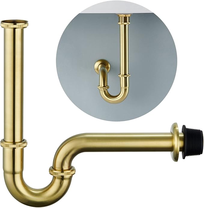 Brass P Trap Bathroom Sink : 1 1/4 Sink Trap by Heixutas