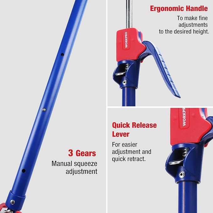 WORKPRO Cabinet Jacks, 18-1/2" to 29-1/2" Adjustable Support Pole, ±65° - Image 3