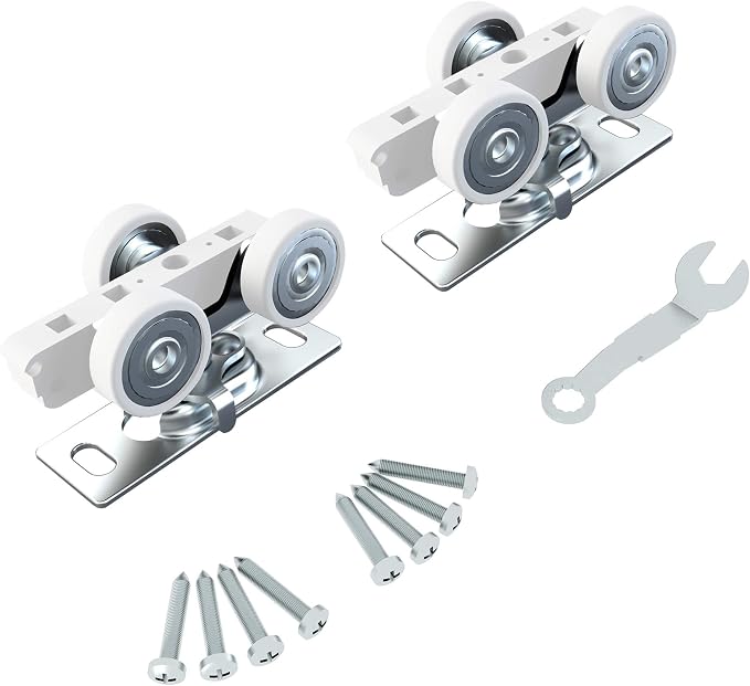 JUBEST Pocket Door Rollers Assembly, Commercial Grade Rollers Replacement by JUBEST