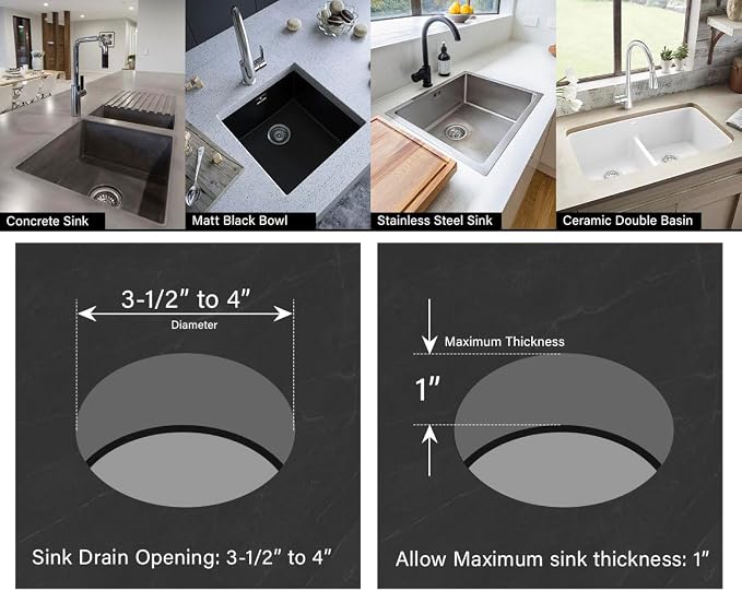 Highcraft 9733-2 Kitchen Sink Stainless Steel Drain Assembly - Image 6