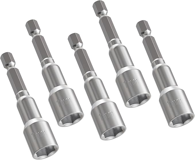 FOCKEAMS 5Pcs 11mm/0.43in Nut Setter Driver Drill Bit, Quick-Change, Impact Nut by FOCMKEAS