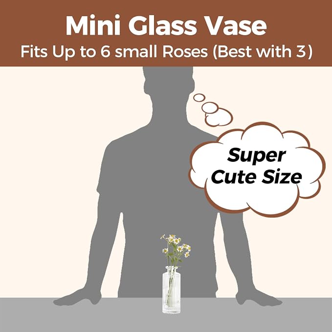 ComSaf Glass Small Bud Vases in Bulk 12 Pcs 5.2 Inch, Mini Bouquet Display - Image 4
