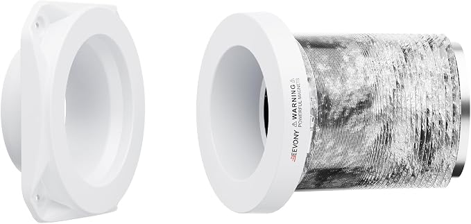 Magnetic Dryer Vent Coupling SDV180 Magnetic Dryer Vent Connector Kit White by JEEVONY