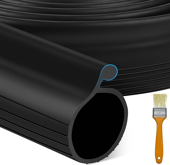 16.5FT Garage Door Bottom Seal Rubber 0.35" Big P Bulb Bottom Garage Weather by MYFAMIREA