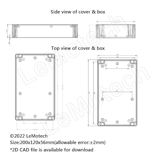 Project Box ABS Plastic Junction Box IP65 Waterproof Hobby Box Electrical Boxes - Image 8