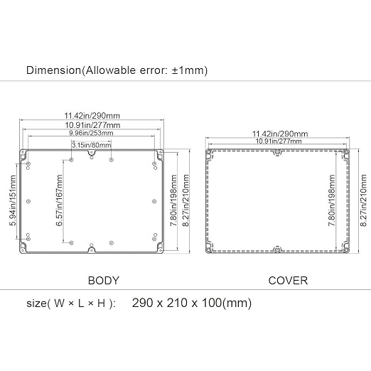 Project Box ABS Plastic IP65 Waterproof Dustproof Electrical Junction Box - Image 8