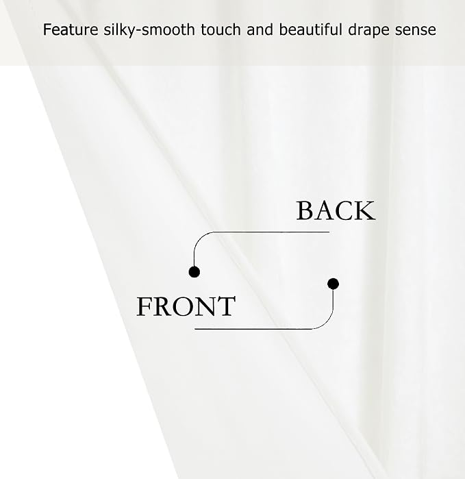 Chezmoi Collection Lux Cream White Crushed Velvet Curtains 2 Panel Set - Image 4
