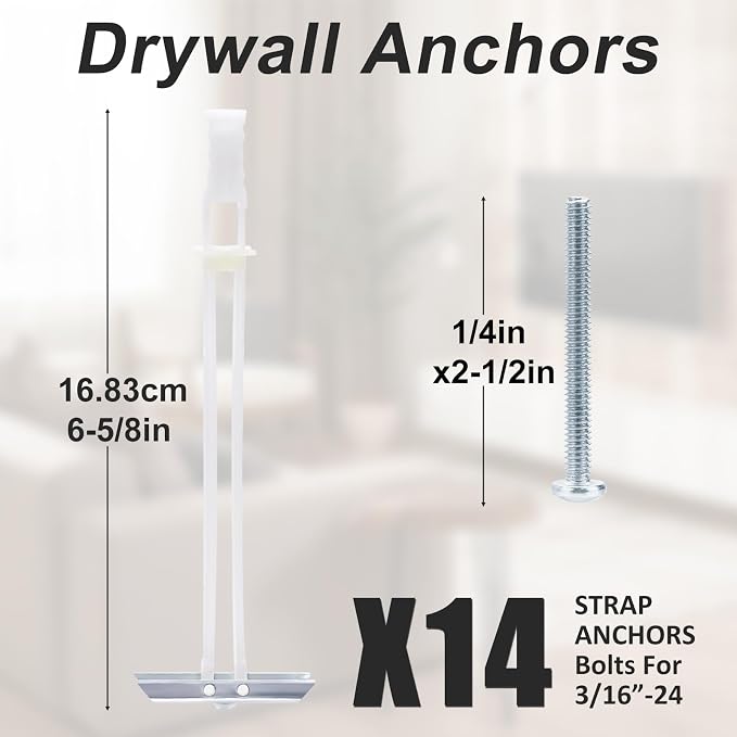 14 Pack Drywall Anchor with Included Bolts - Image 2