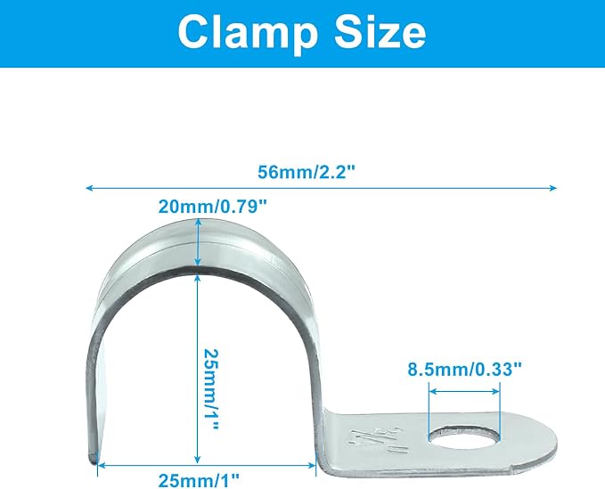 Biaungdo M25 Rigid Pipe Strap, 1 Inch, Zinc Plated Steel, Heavy Duty Conduit - Image 2