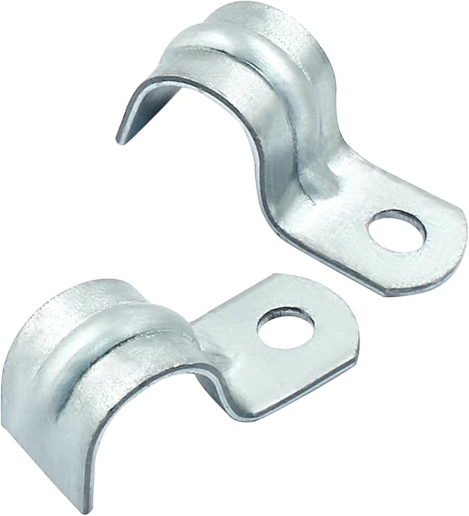 Biaungdo M12 1/2 Inch Rigid Pipe Strap, Zinc Plated Steel | One Hole Strap by Biaungdo