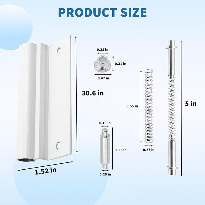 Lower Screen Door Hinge Leaf & K5131 Hinge Pin Kit - Image 2