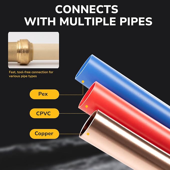 1/2" PTC to 1/2" NPT Male Adapter Push-Fit, Push to Connect Brass Plumbing - Image 5