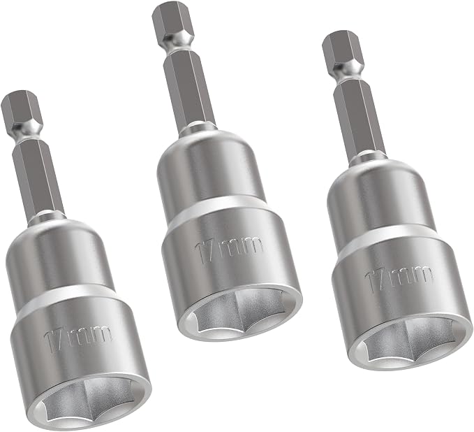 FOCKEAMS 3Pcs 17mm/0.67in Nut Setter Driver Drill Bit, Quick-Change, Impact Nut by FOCMKEAS