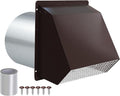 7Inch Hooded Wall Vent with Screen and Damper, Galvanized Steel Exhaust Vent by JYINCPED