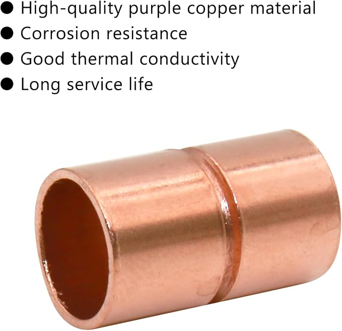 Straight Copper Fittings, 3/4 Inch ID Copper Pipe Welding Joint - Image 4