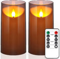 NURADA Flameless Candles with Remote Timer: 3D Wick Battery Operated Led Pillar by NURADA