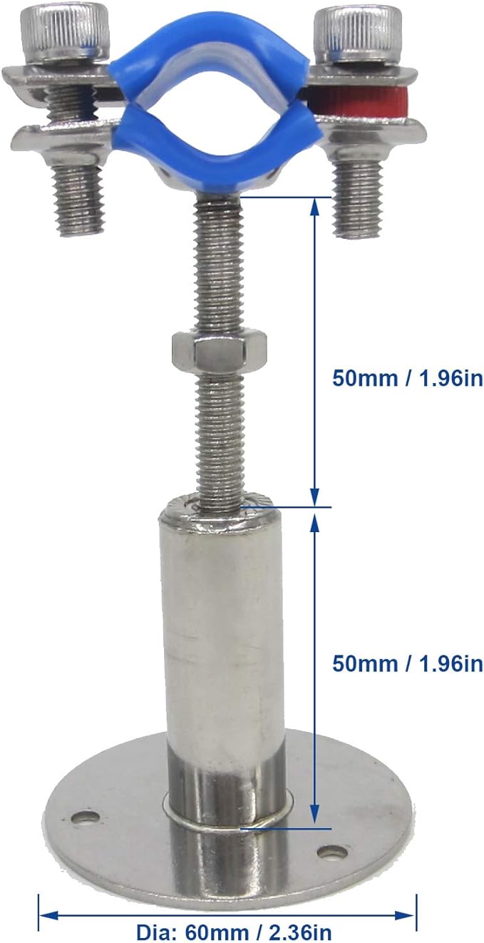 Stainless Steel Adjustable Pipe Clamp Bracket - Image 2