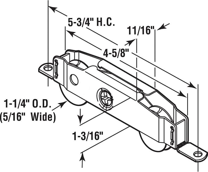 Sliding Patio Door Roller Assembly - Image 7