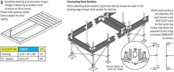 Dock Edge Stationary Dock Anchor Tie Down Corner, Galvanized - Image 5