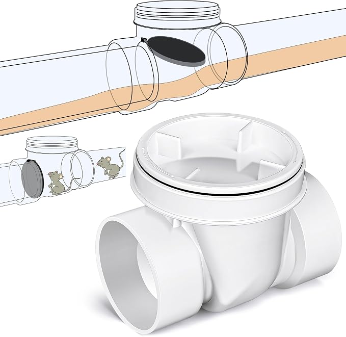 Tondiamo 4 Inch Backwater Valve Drain Backflow Preventer Valve Prevent Sewage by Tondiamo