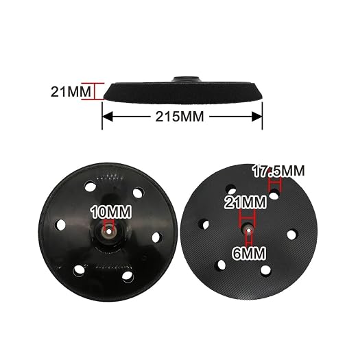 9inch 215mm Wall Polishing Backing Plate Replacement Sanding Pad - Image 2