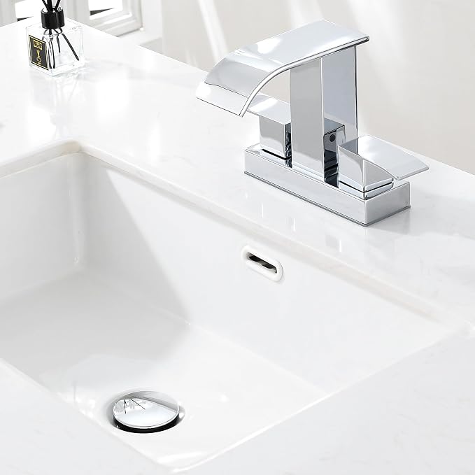 TIORIY Chrome Pop Up Bathroom Sink Drain, - Image 5