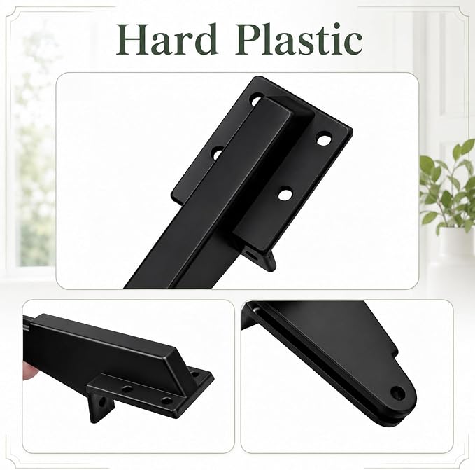 2Pcs Door Jamb Bracket Hardware, Storm Door Closer Bracket Replacement | Black - Image 3