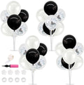 TONIFUL 4 Set Black and White Balloon Stand Balloon Centerpiece by TONIFUL
