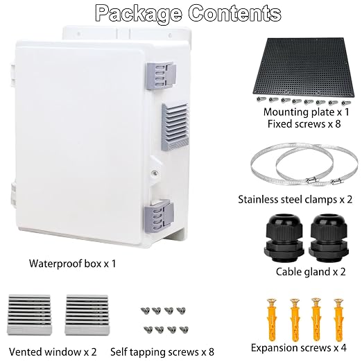 Outdoor Electrical Junction Box, Ventilation and Heat Dissipation ABS Plastic - Image 8