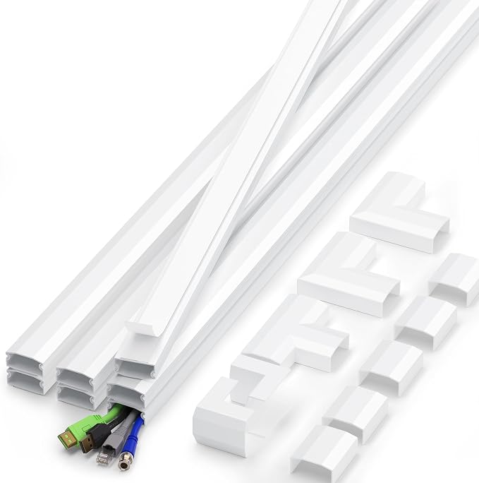 110in Cord Covers for Wires on Wall Kit, Simple Setup Wire Hider | Large Cord by YCLYC