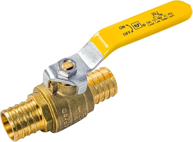 AB 1 Inch X 1 Inch PEX Ball Valve, Full Port Water Stop Shut Off, Water Shut - Image 5
