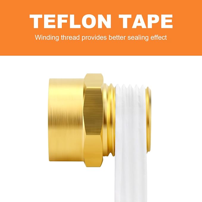 GASHER 5Pcs 1/2" G Thread Female × 1/2" NPT Thread Male Brass Pipe Fitting - Image 6