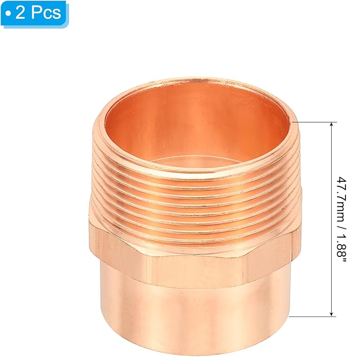 PATIKIL 1-1/2" Male Adapter Fitting - Image 2