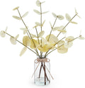 Bessol Artificial Eucalyptus Stems in Glass Vase by Bessol