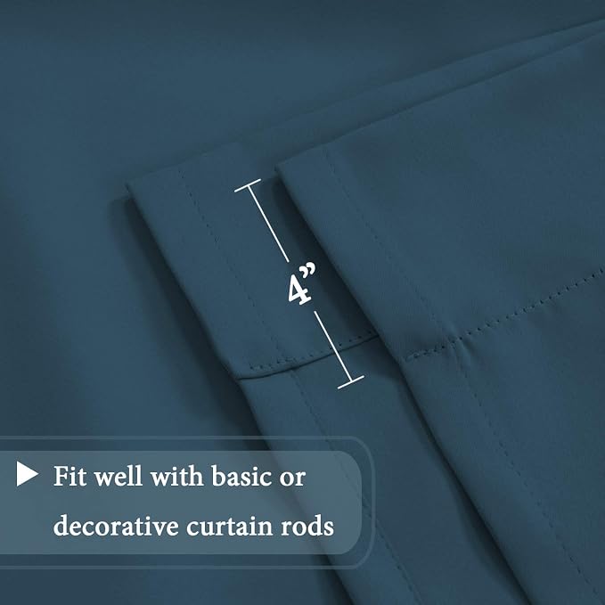 H.VERSAILTEX Balloon Shade Blackout Curtain Adjustable Thermal Insulated Tie Up - Image 6