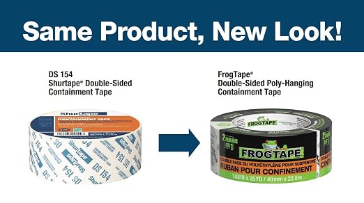 FrogTape DS 154 Premium Grade, Double-Sided Poly-Hanging Containment Tape - Image 2