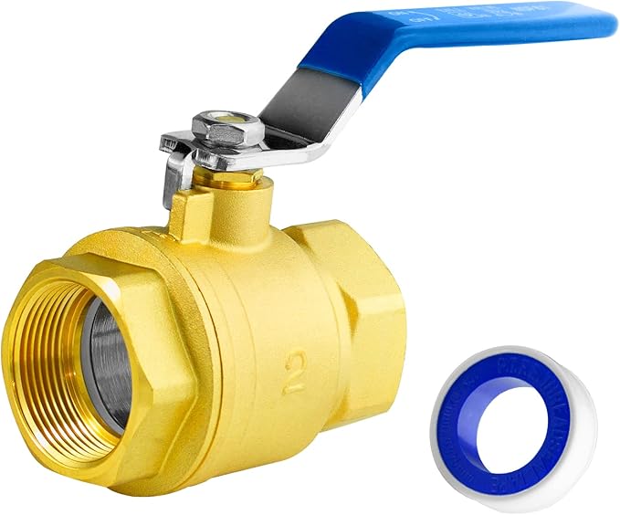 WiseWater 2" NPT Full Port Brass Ball Valve, UPC Certified, 600 WOG, Plumbing by WiseWater