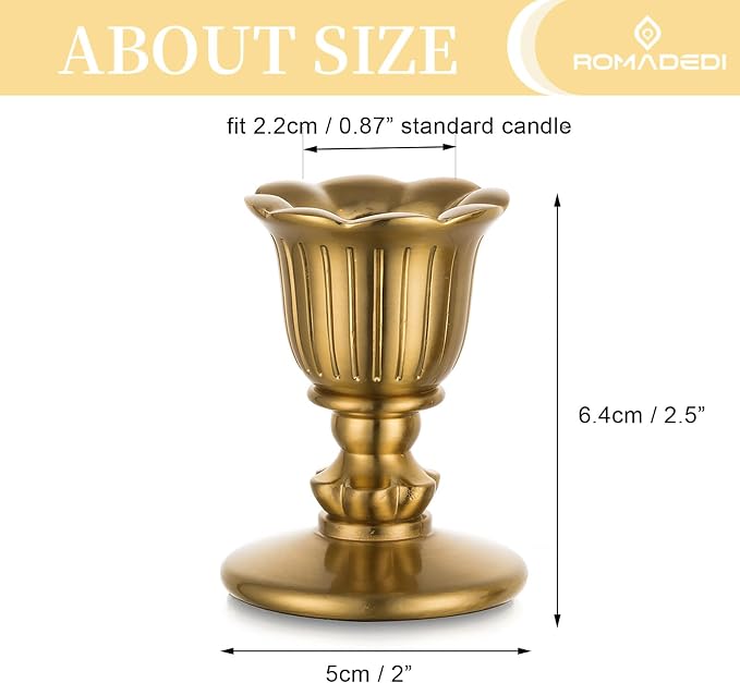 Vintage Candlestick Candle Holders Brass - Image 6
