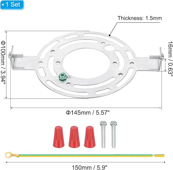 PATIKIL 145mm Universal Light Fixture Mounting Bracket Kit, Light Crossbar - Image 2