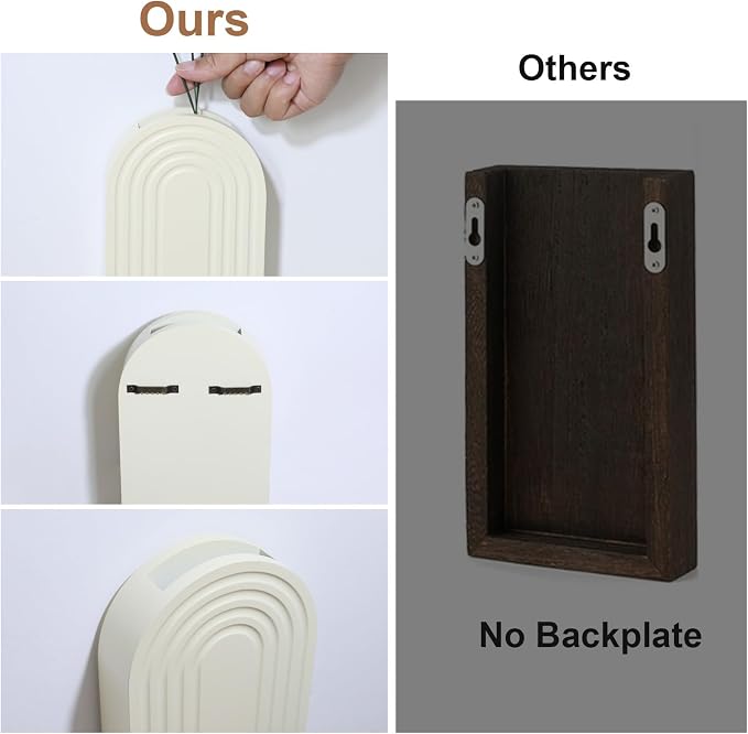 Handmade Wooden Wall Vases Set of 2 - Image 5