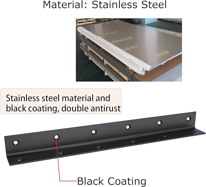 L Bracket, Heavy Duty Corner Brace, Stainless Steel Corner Bracket, Metal Braces - Image 2