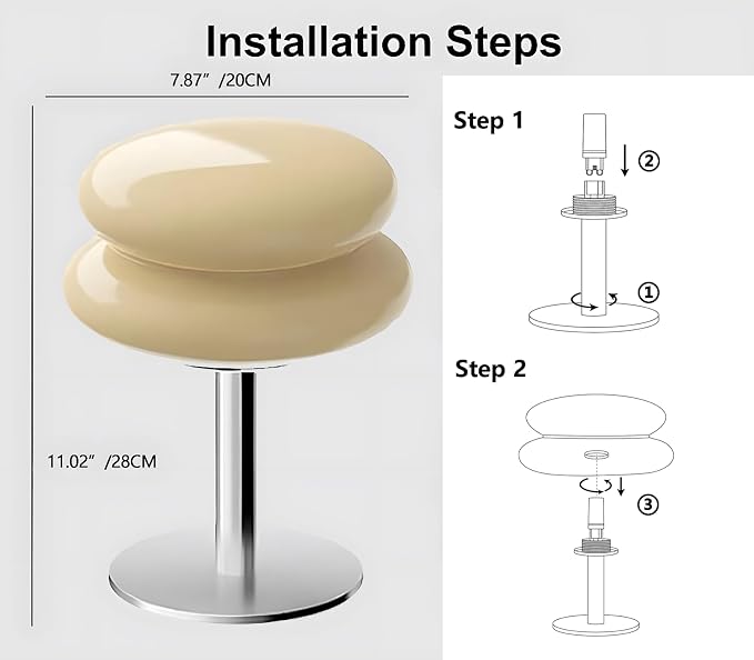 Glivpny Mushroom Table Lamp, Mid Century Modern Decor Lamp | Cool Desk Lamps - Image 6
