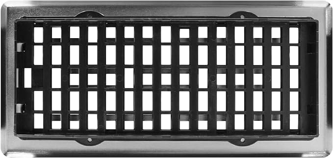 Decor Grates AJH410-NKL Oriental Floor Register, 4x10 Inches, Brushed Nickel - Image 5