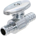 1 Pack XFITTING 1/2" Pex Mini Straight Ball Valve, Barb Crimp, Full Port by XFITTING